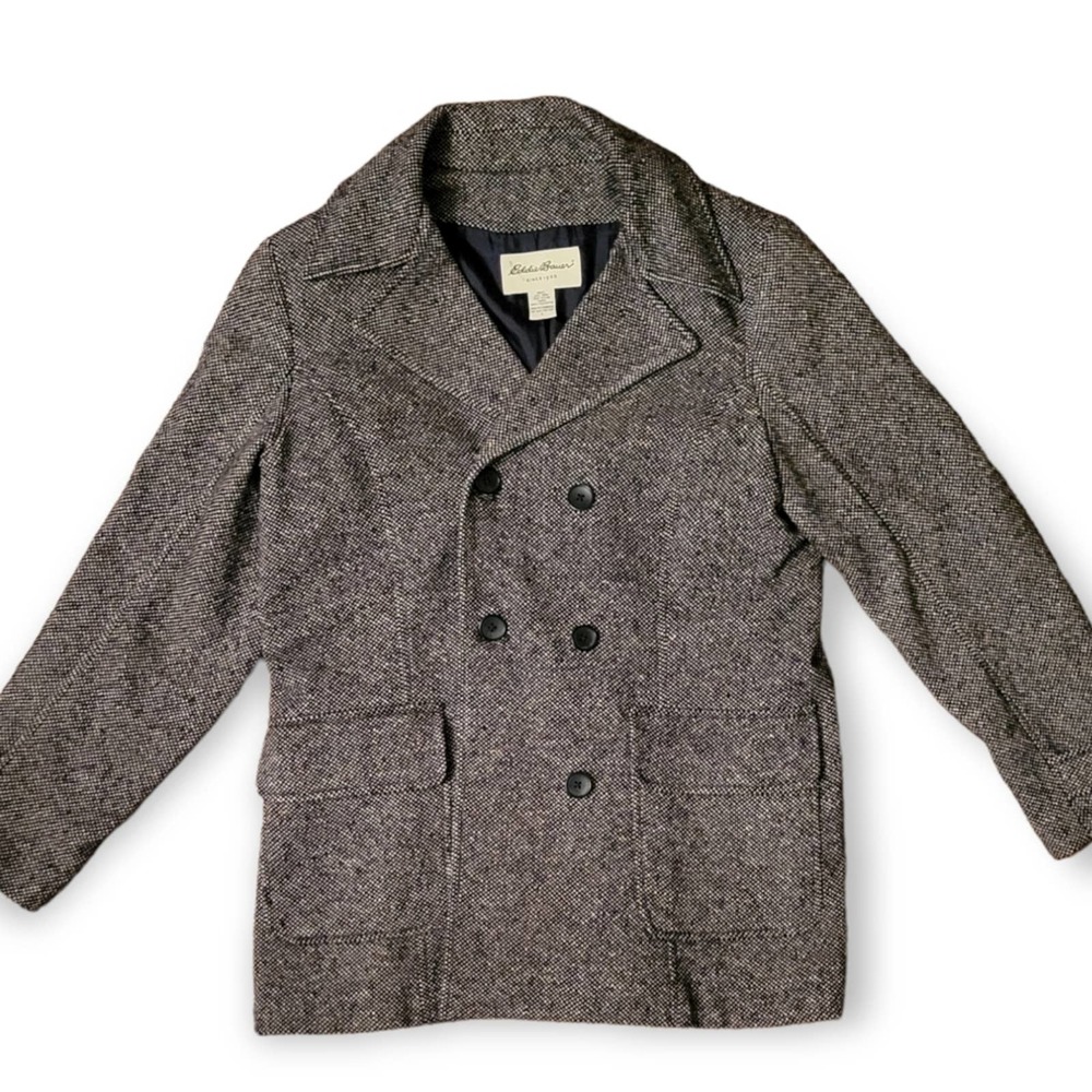 Wool Peacoat Eddie Bauer size Large Plain Weave